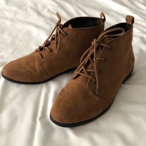 Brown Suede Booties